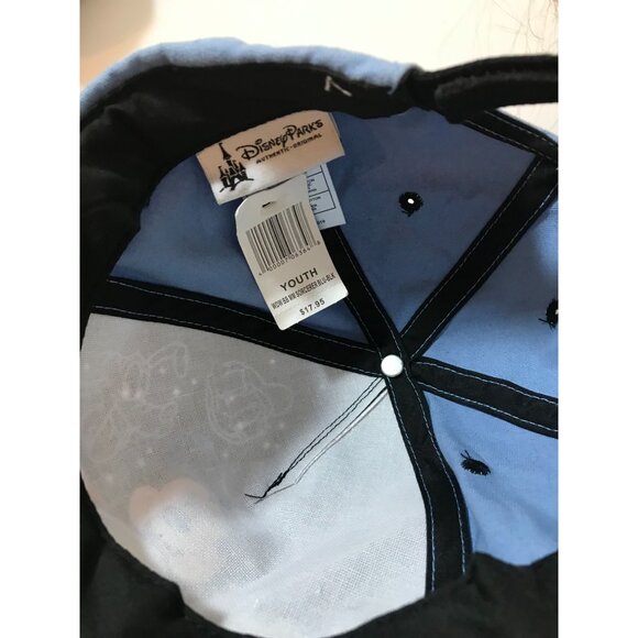 Disney Parks Youth Sorcerer Mickey Mouse Baseball Cap Black & Blue With Castle & - Picture 6 of 8
